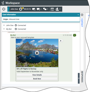 An example of a media carousel template.