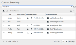 The Contact Directory in Grid View.